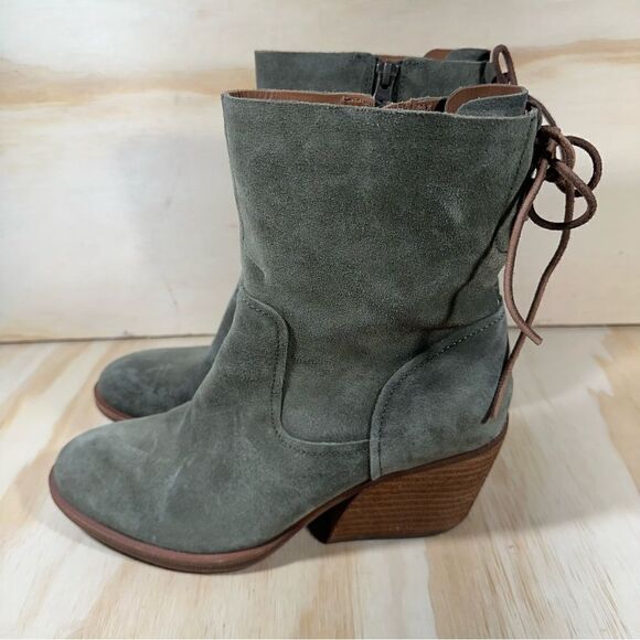 Kork Ease Olive Green Suede Cheri’s Boots Women’s Size 8 - Picture 1 of 7